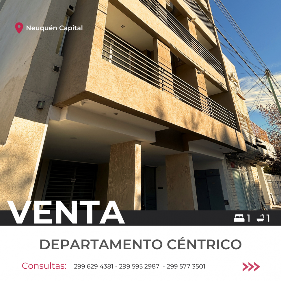 VENTA DPTO 1 DORMITORIO - AREA CENTRO ESTE