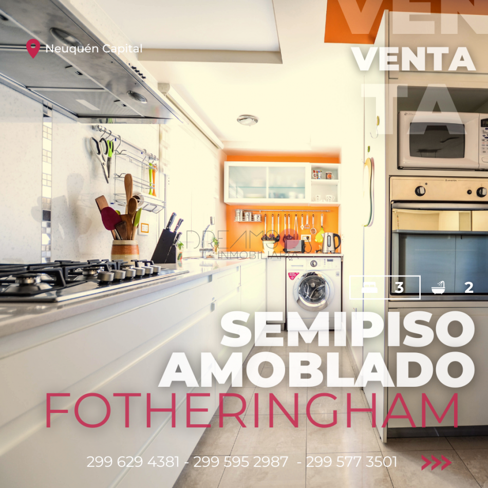 SEMIPISO AMOBLADO EN VENTA - 3 DORM